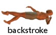 Basic backstroke technique for beginners.