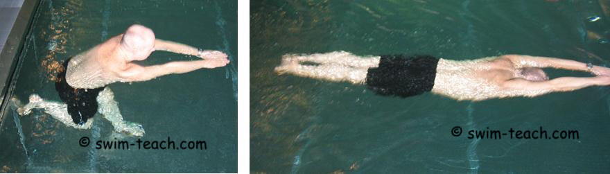 Front crawl drill to improve body position