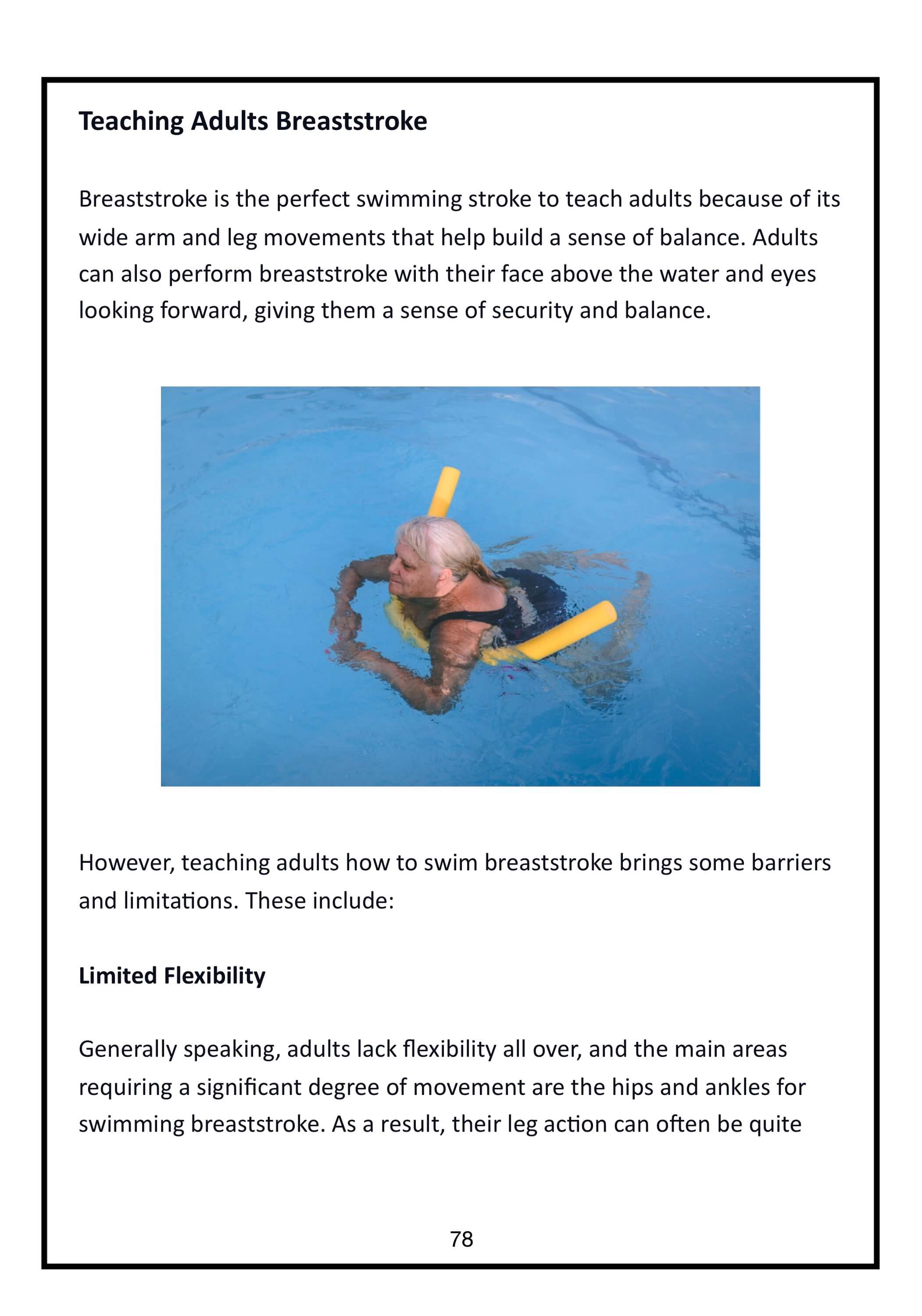 teaching adults to swim