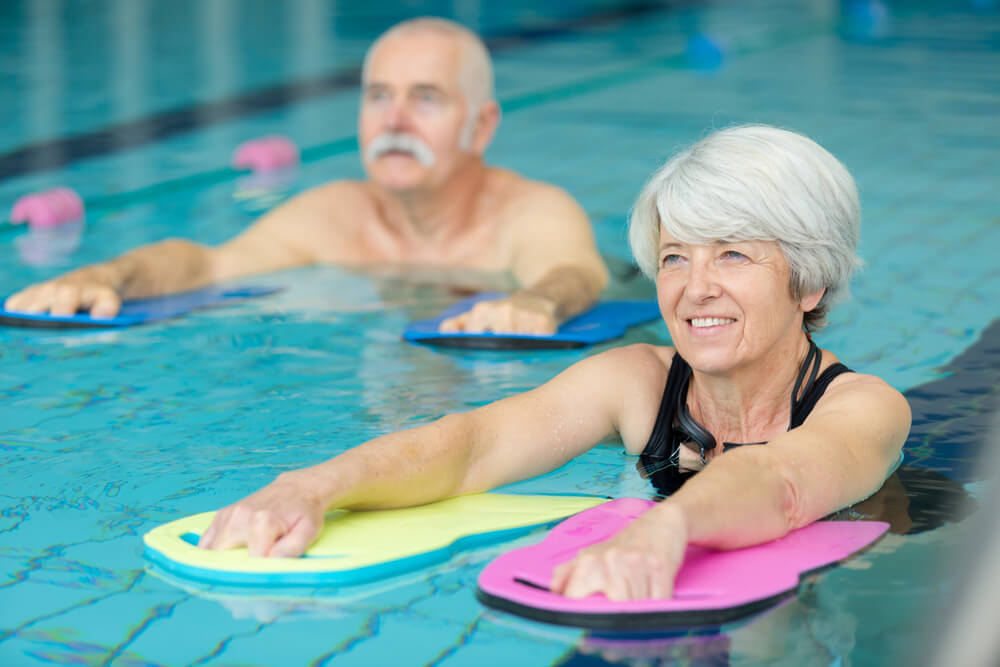 adults learning to swim